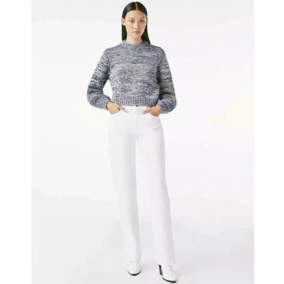 Frame Denim Le Drew High Rise Straight Jeans in White Size 26 NWT - Picture 1 of 10